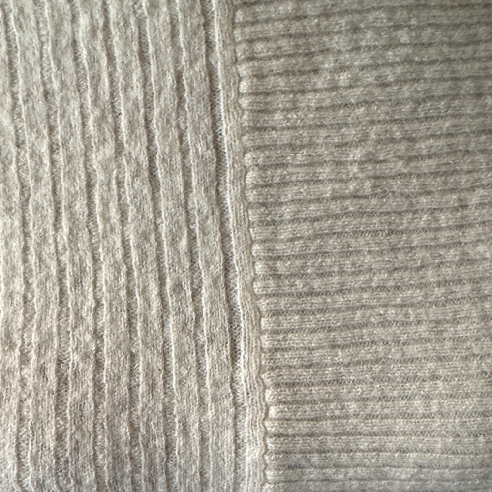 Summersalt The Luxe Cream Cowl Neck Wool & Cashmere Blend Sweater - Picture 3 of 6